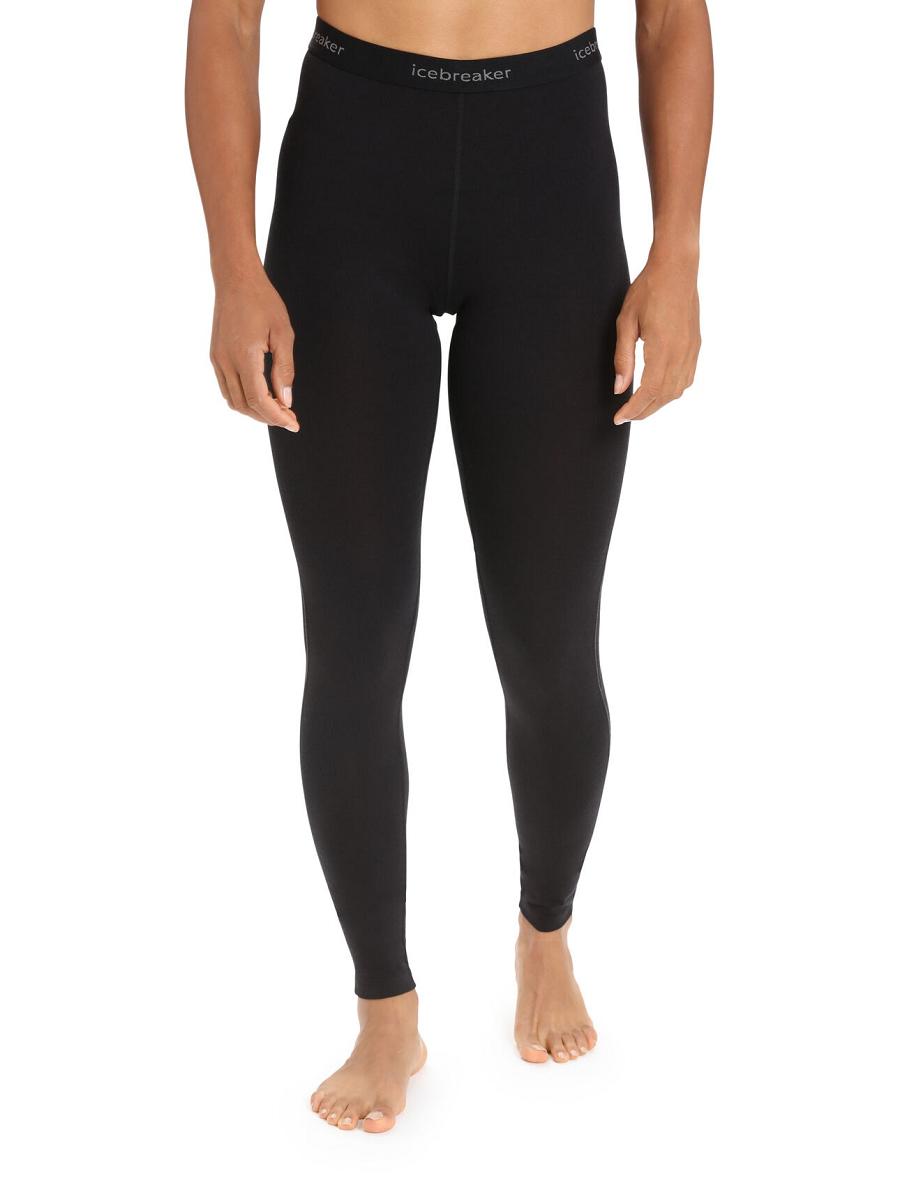 Icebreaker BodyfitZone™ Merino 200 Zone Thermal Leggings Naisten Base Layers Mustat | FI 1865HAPK